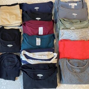 Maternity Clothing Bundle - Tops, Belly Bands, Bra